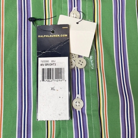 Ralph Lauren Men’s Classic Striped Button Down Dress Shirt. Size: XL - Picture 6 of 6